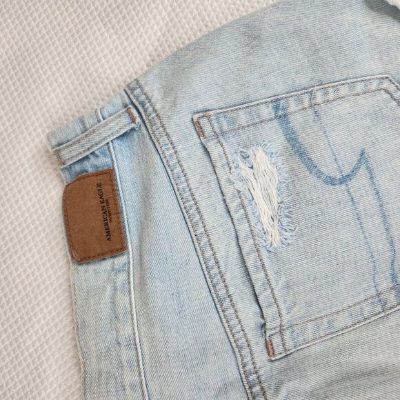 Cut Off Jean Shorts Womens Size 4 Blue Denim Destroyed Tom Girl Shortie - Picture 4 of 8